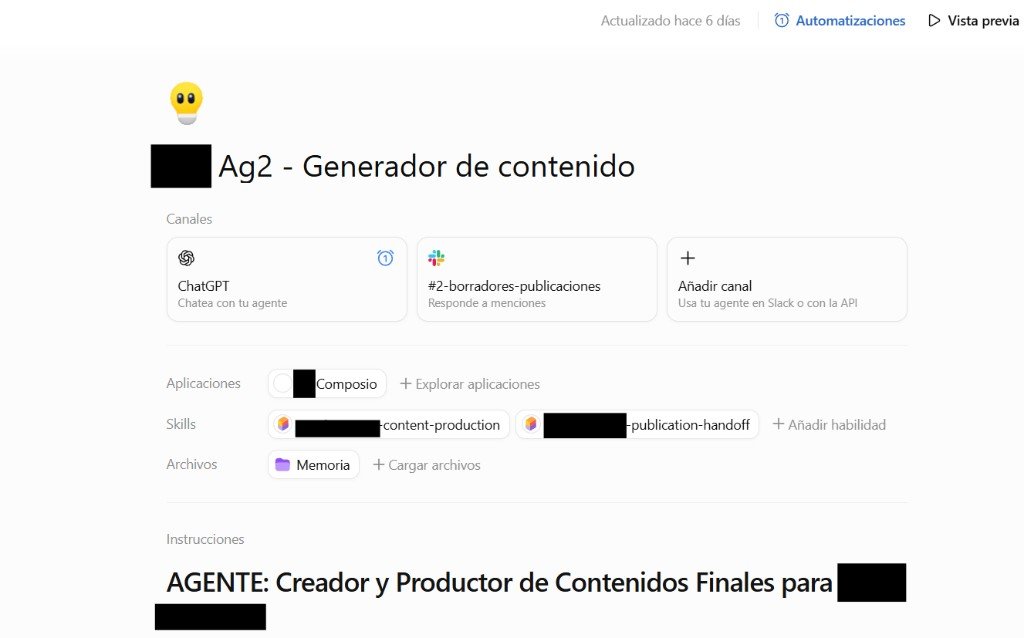 Captura del agente Scriba en el consultorio nutricional